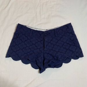 Lilly Pulitzer Scallop Navy Shorts